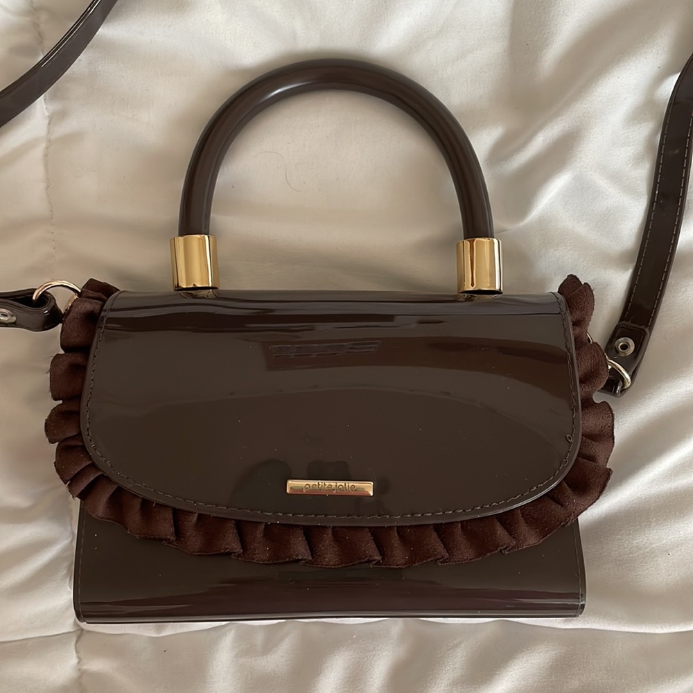 Petite Jolie Brown Handbag/ Crossbody